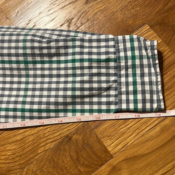 Thomas Pink - Casual Button Down Shirt - Size XS - Green / Gray Gingham - Picture 5 of 13